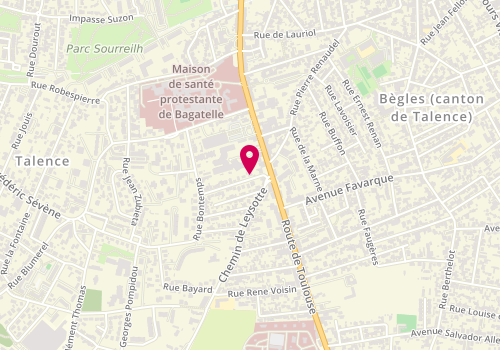 Plan de FM PISCINES - Constructeur de piscines haut de gamme à Bordeaux et Bassin d'Arcachon, 7 Rue Pierre Massieux, 33400 Talence