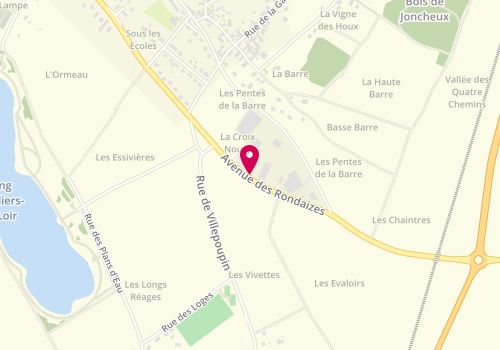 Plan de ADH Piscines & Paysages – Paysagiste Pisciniste Spa – Vendôme, 39 avenue des Rondaizes, 41100 Villiers-sur-Loir